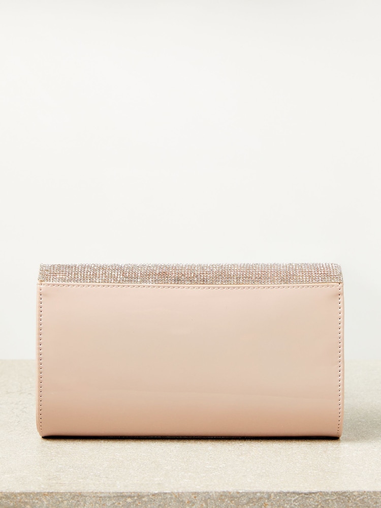 Lipsy Asymmetrische Foldover-Clutch mit Kette - Bild 2 von 5