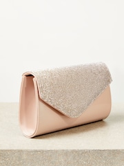 Lipsy Asymmetrische Foldover-Clutch mit Kette - Bild 3 von 5