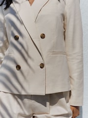 Neutral Rochelle Double Breasted Blazer - Image 5 of 7