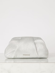 Lipsy Silver Pouch Clutch Bag - Image 1 of 2