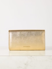 Lipsy Gold Foldover Ocassion Envelope Clutch Bag - Image 3 of 5