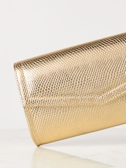 Lipsy Gold Foldover Ocassion Envelope Clutch Bag - Image 4 of 5