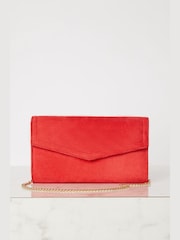 Lipsy Red Foldover Ocassion Envelope Clutch Bag - Image 1 of 4