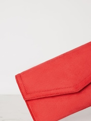 Lipsy Red Foldover Ocassion Envelope Clutch Bag - Image 2 of 4