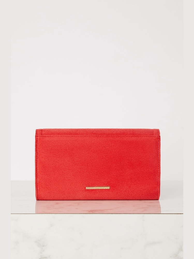 Lipsy Red Foldover Ocassion Envelope Clutch Bag - Image 4 of 4