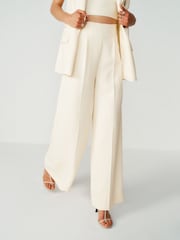 Ecru Tailored Super Wide Leg Trousers - Image 3 of 7