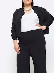 River Island Light Black Curve Stitched Wide Leg Trousers - Image 3 of 4