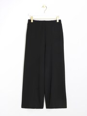 River Island Black Petite Wide Leg Stitch Detail Trousers - Image 5 of 6