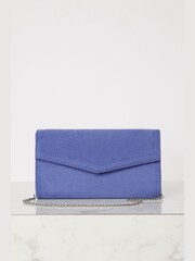 Lipsy Cobalt Blue Foldover Ocassion Envelope Clutch Bag - Image 1 of 4