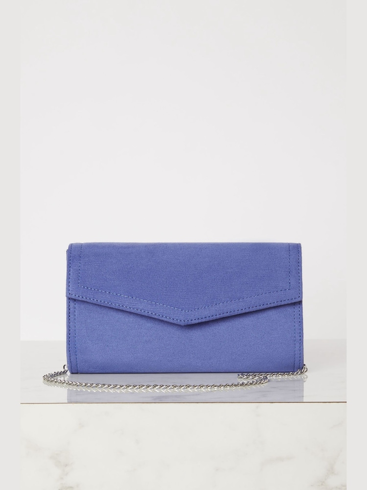 Lipsy Cobalt Blue Foldover Ocassion Envelope Clutch Bag - Image 1 of 4