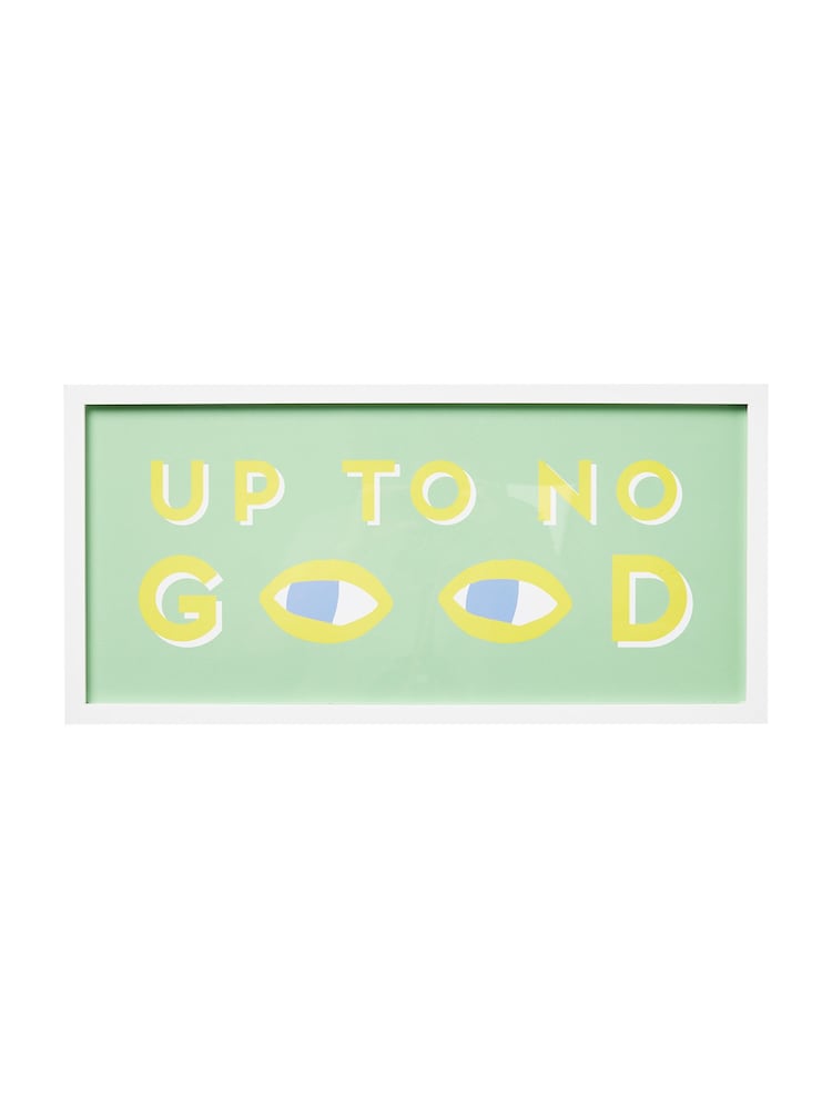 Oliver Bonas Green Up To No Good Framed Wall Art - Image 2 of 2