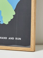 Oliver Bonas Blue Take My Hand And Run Framed Wall Art - Image 3 of 4
