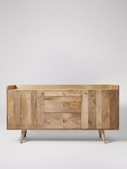 Swoon Light Brown Fresco Wooden Wide Two Door Three-Drawer Sideboard - Image 1 of 5