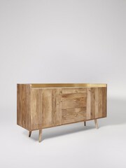 Swoon Light Brown Fresco Wooden Wide Two Door Three-Drawer Sideboard - Image 2 of 5