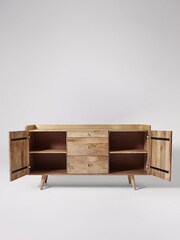 Swoon Light Brown Fresco Wooden Wide Two Door Three-Drawer Sideboard - Image 3 of 5