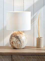 Pacific Natural Viejo Stone Effect Ceramic Table Lamp - Image 1 of 6