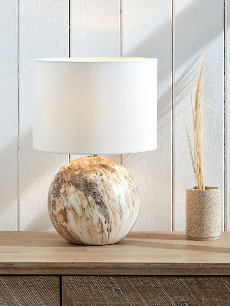 Pacific Natural Viejo Stone Effect Ceramic Table Lamp - Image 1 of 6