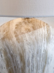 Pacific Grey Viejo Stone Effect Ceramic Table Lamp - Image 4 of 6
