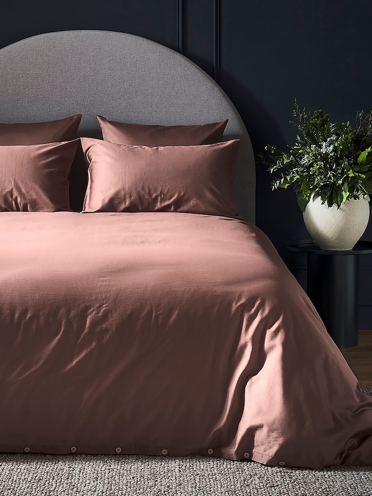 Bedfolk Orange Luxe Cotton Duvet Cover - Image 1 of 4 Bedfolk Orange Luxe Cotton Duvet Cover - Image 1 of 4