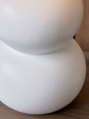 Pacific White Aaliyah Curved Bottle Ceramic Table Lamp - Image 3 of 6