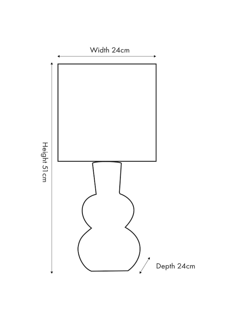 Pacific White Aaliyah Curved Bottle Ceramic Table Lamp - Image 6 of 6 Pacific White Aaliyah Curved Bottle Ceramic Table Lamp - Image 6 of 6