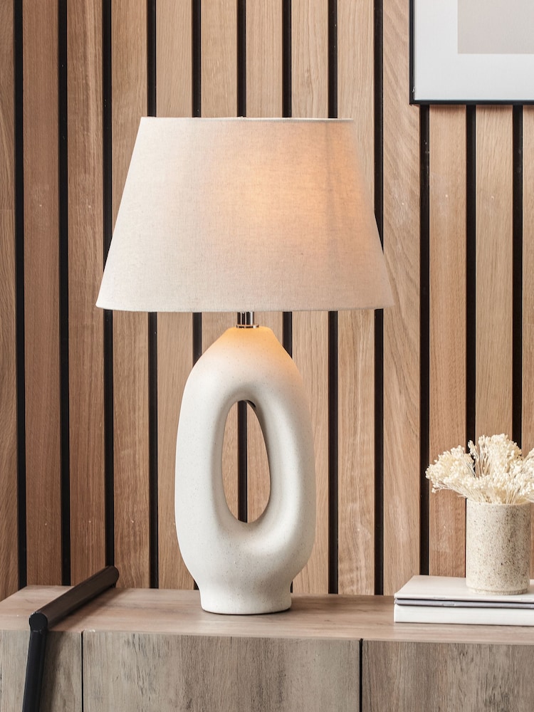 Pacific Natural Laila Tall Ceramic Table Lamp - Image 1 of 4 Pacific Natural Laila Tall Ceramic Table Lamp - Image 1 of 4