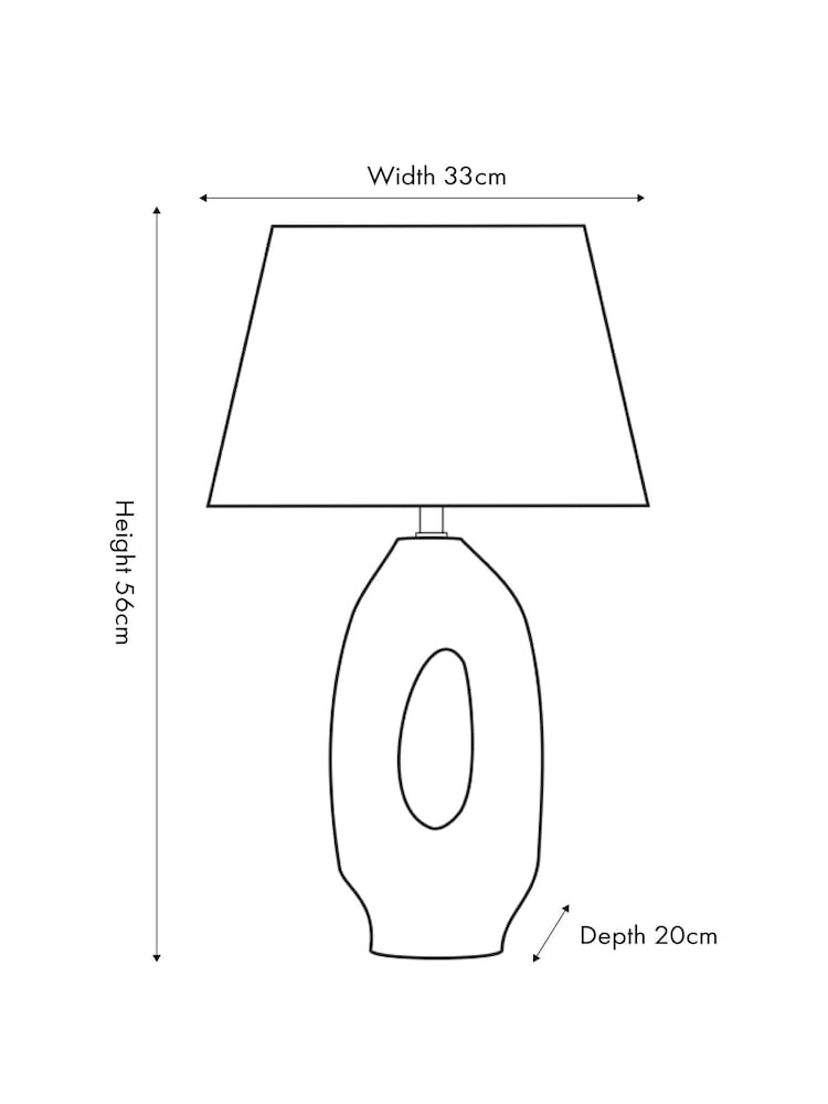 Pacific Natural Laila Tall Ceramic Table Lamp - Image 4 of 4 Pacific Natural Laila Tall Ceramic Table Lamp - Image 4 of 4