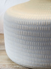 Pacific Blue Kai Scratch Texture Ceramic Table Lamp - Image 4 of 6