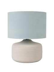 Pacific Blue Kai Scratch Texture Ceramic Table Lamp - Image 5 of 6