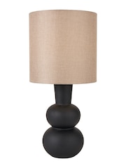 Pacific Black Aaliyah Curved Bottle Ceramic Table Lamp - Image 2 of 6