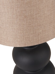 Pacific Black Aaliyah Curved Bottle Ceramic Table Lamp - Image 4 of 6