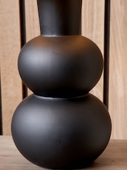 Pacific Black Aaliyah Curved Bottle Ceramic Table Lamp - Image 5 of 6