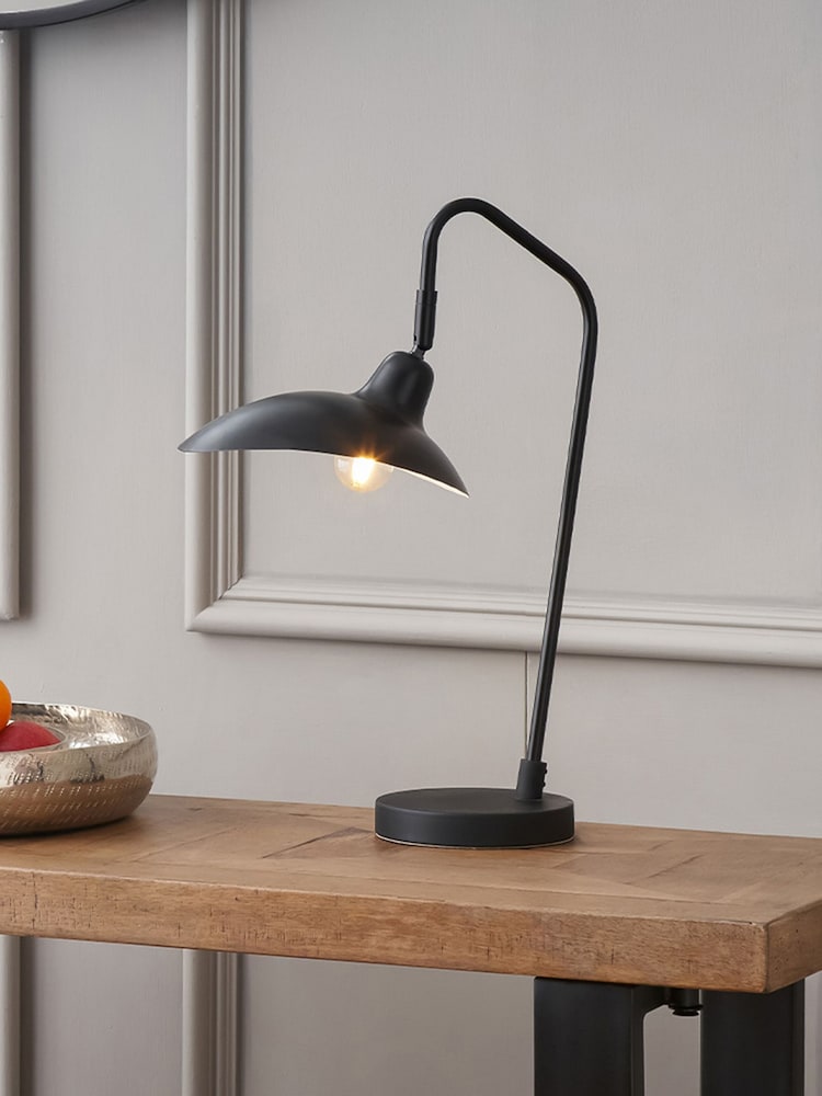 Pacific Black Toulon Metal Task Table Lamp - Image 1 of 5