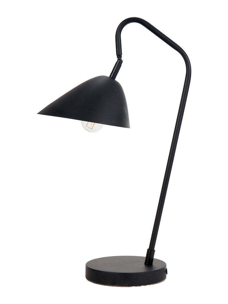 Pacific Black Toulon Metal Task Table Lamp - Image 2 of 5