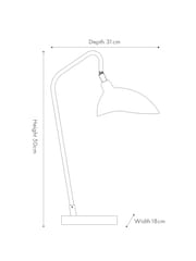 Pacific Black Toulon Metal Task Table Lamp - Image 5 of 5