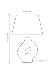 Pacific Black Ulla Ceramic Table Lamp - Image 6 of 6
