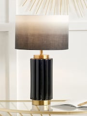 Pacific Black Lushan Ceramic Table Lamp - Image 1 of 6