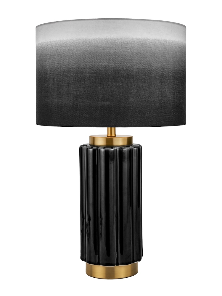 Pacific Black Lushan Ceramic Table Lamp - Image 2 of 6