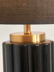 Pacific Black Lushan Ceramic Table Lamp - Image 5 of 6