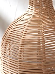 Pacific Natural Caswell Rattan Cloche Table Lamp - Image 2 of 6