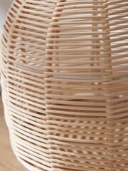Pacific Natural Caswell Rattan Cloche Table Lamp - Image 5 of 6