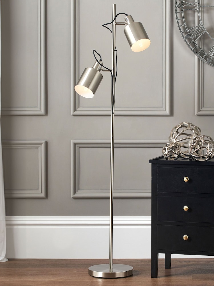 Pacific Silver Aaron Metal Task Floor Lamp - Image 1 of 6