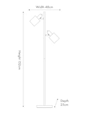 Pacific Silver Aaron Metal Task Floor Lamp - Image 6 of 6
