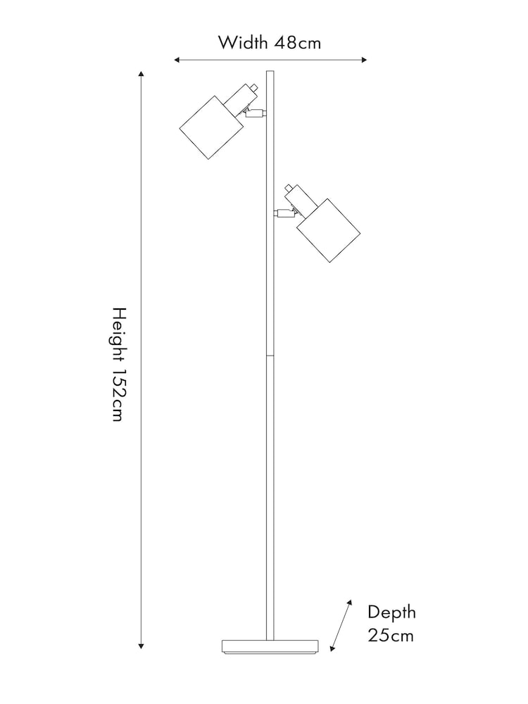 Pacific Silver Aaron Metal Task Floor Lamp - Image 6 of 6