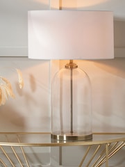 Pacific Brass Glass Cloche Table Lamp - Image 1 of 6