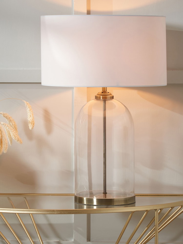 Pacific Brass Glass Cloche Table Lamp - Image 1 of 6