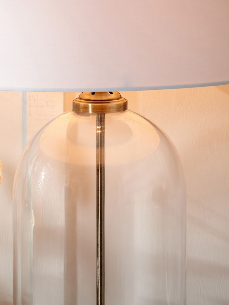 Pacific Brass Glass Cloche Table Lamp - Image 2 of 6
