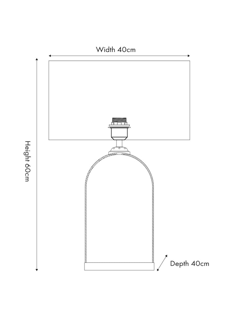 Pacific Brass Glass Cloche Table Lamp - Image 6 of 6