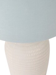 Pacific Blue Kai Scratch Texture Ceramic Table Lamp - Image 5 of 6
