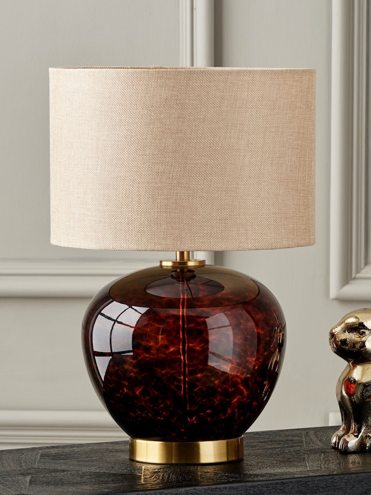 Pacific Brown Lucien Tortoiseshell Glass Table Lamp - Image 1 of 5